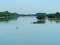 Die Saone fließt an Mâcon vorbei