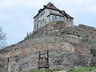 Die barocken Felsreliefs ' Steinernes Album', die 1722 der Hofjuwelier des Herzogs von Sachsen-Weißenfels in den Buntsandstein hauen ließ.